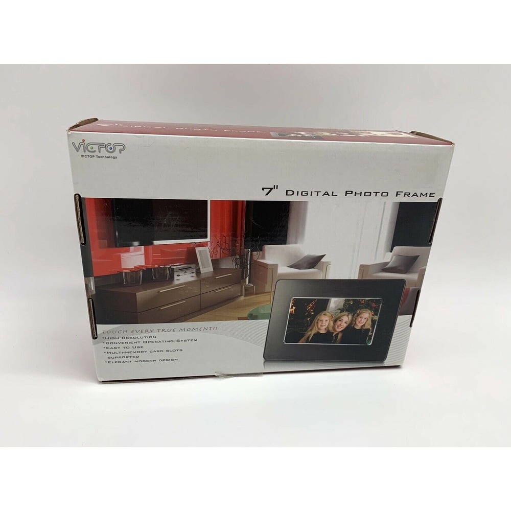 Victop Technology 7 Inch Digital Photo Frame VT070AB01 Preowned